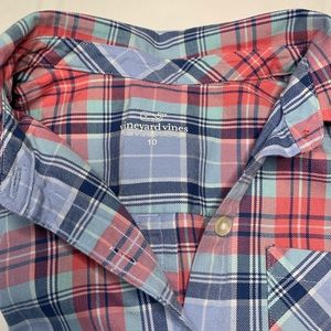 Vineyard vines girls plaid shirt